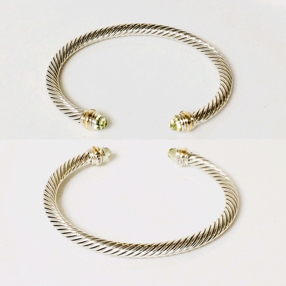 David Yurman Lemon Citrine Cable Cuff Bracelet - Picture 4 of 8